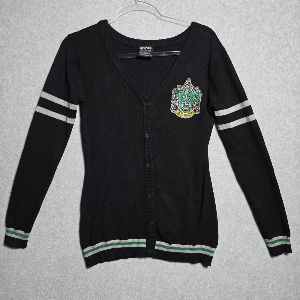 Harry Potter Sweater Small Cardigan Slytherin Wizarding Preppy Cosplay Academia